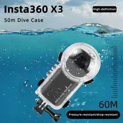 Invisible Dive Case 50m Waterproof Dive Protective Case For Insta360 X3 Camera Underwater Housing Cover Accessories Anti-scratch