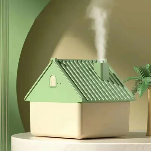 Imagen 1 del producto Humidificador de mesa USB, pequeño difusor de niebla para el hogar con luz nocturna LED y elemento de filtro de alta densidad, dormitorio silencioso