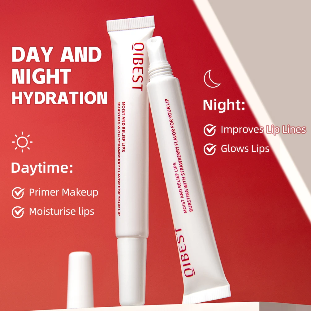 QIBEST Natural Lip Balm Moisturizing Transparent Lip Tint Long Lasting Gloss Nourish Lip Oil Lip Mask Sleeping Makeup Lips Care