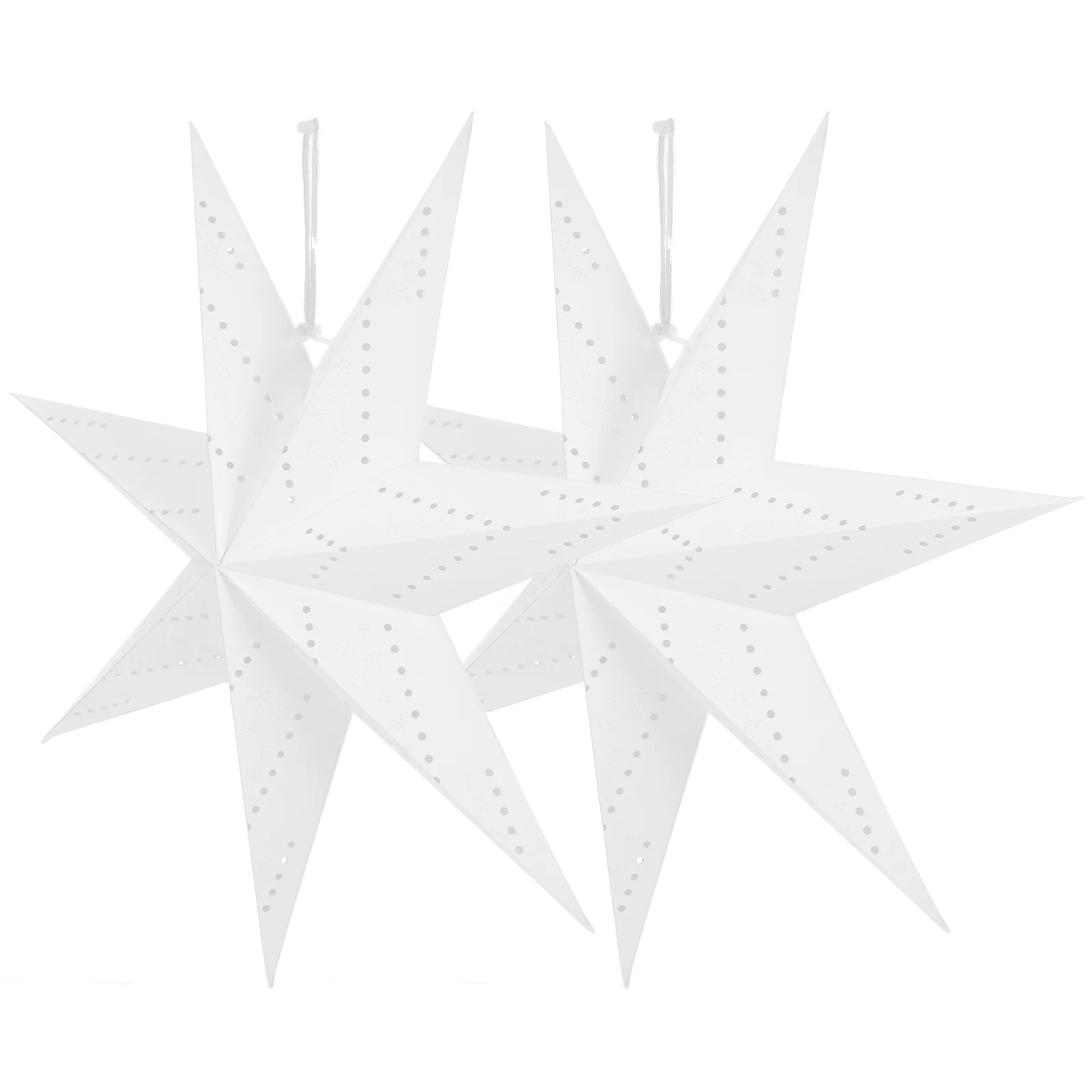 

2Pcs Star Lantern Lampshade Paper Light Cover Hanging Xmas Decoration Paper Pentagram Lamp Shade Party Home Pendant Lighting