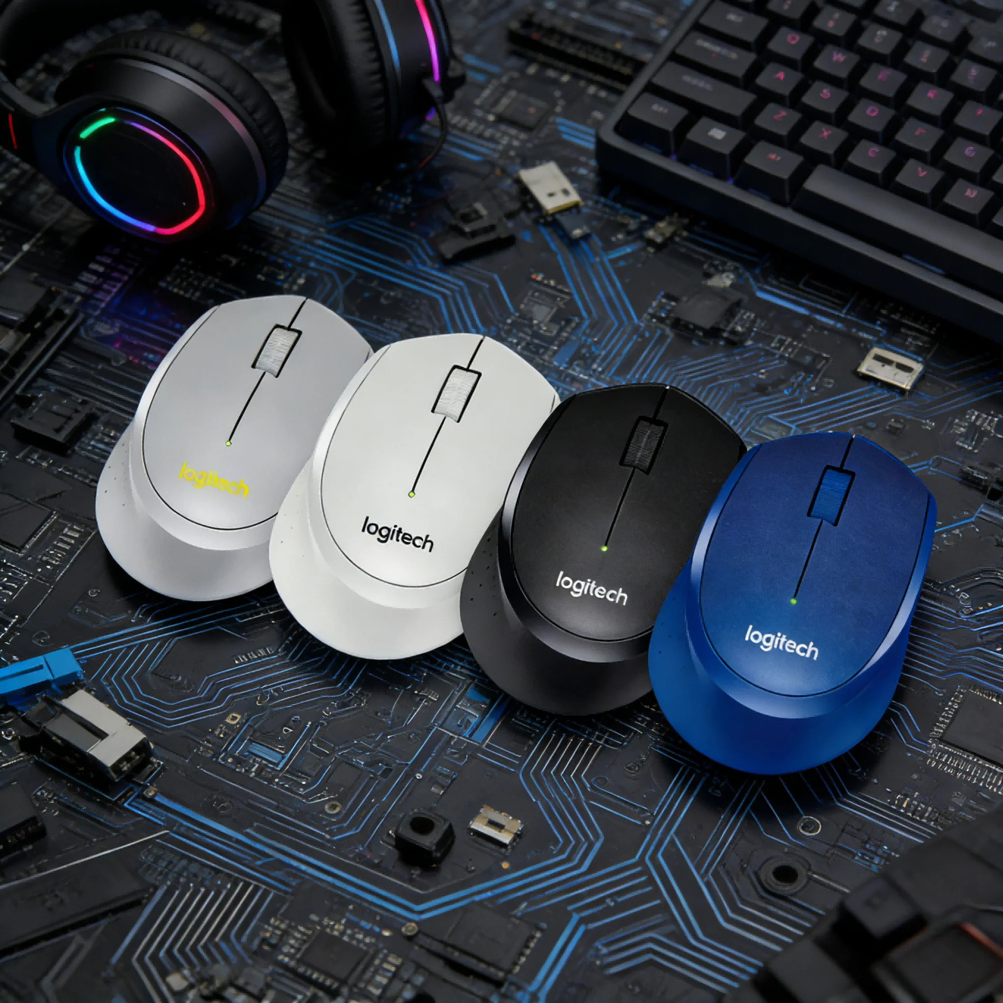 

M330 Logitech Silent Wireless Mouse, USB Dongle, Power Saving for Desktop & Daily Use