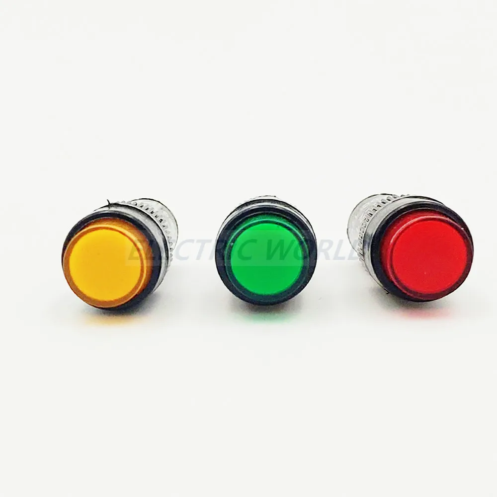 10mm plastic Indicator lights waterproof Signal lamp no wire 12V 24V 220v power signal lamp LED indication indicator light