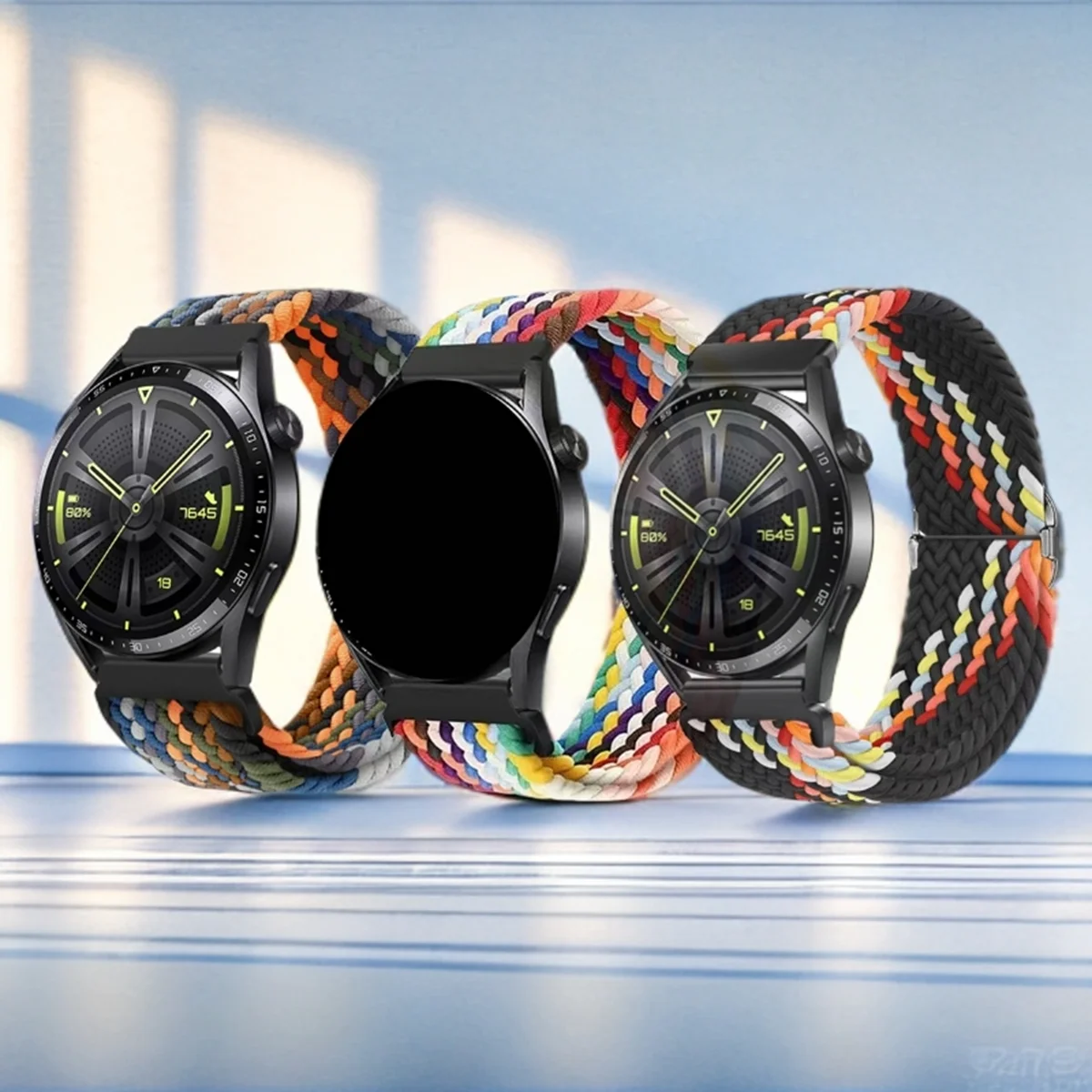 3 Stuks 18/20/22 Mm Quick Release Nylon Band Gevlochten Lus Voor Samung/Huawei/Garmin Smart Horloge Voor Vrouw Man Armbanden Polsband