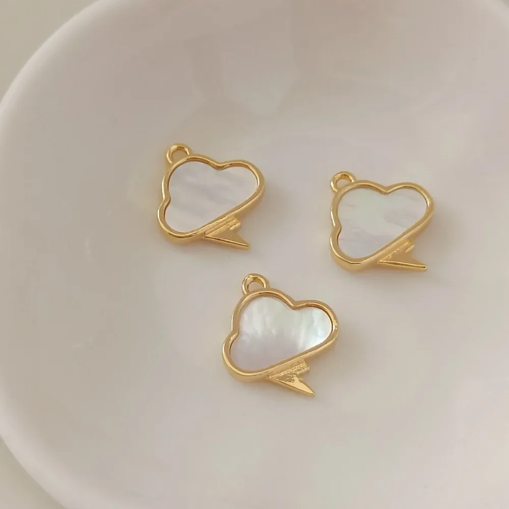 

14K Copper-plated Real Gold Pendant with Shell Lightning Cloud Pendant, Bracelet, Necklace, DIY Handmade Jewelry Accessory