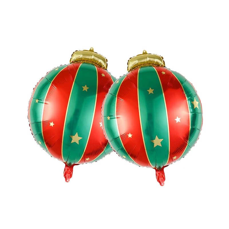 2/5 Stück Weihnachtskugeln Aluminiumfolie Ballon Hintergrund Weihnachtsbaum Außendekoration hängende Luftballons, Partyzubehör Dekor