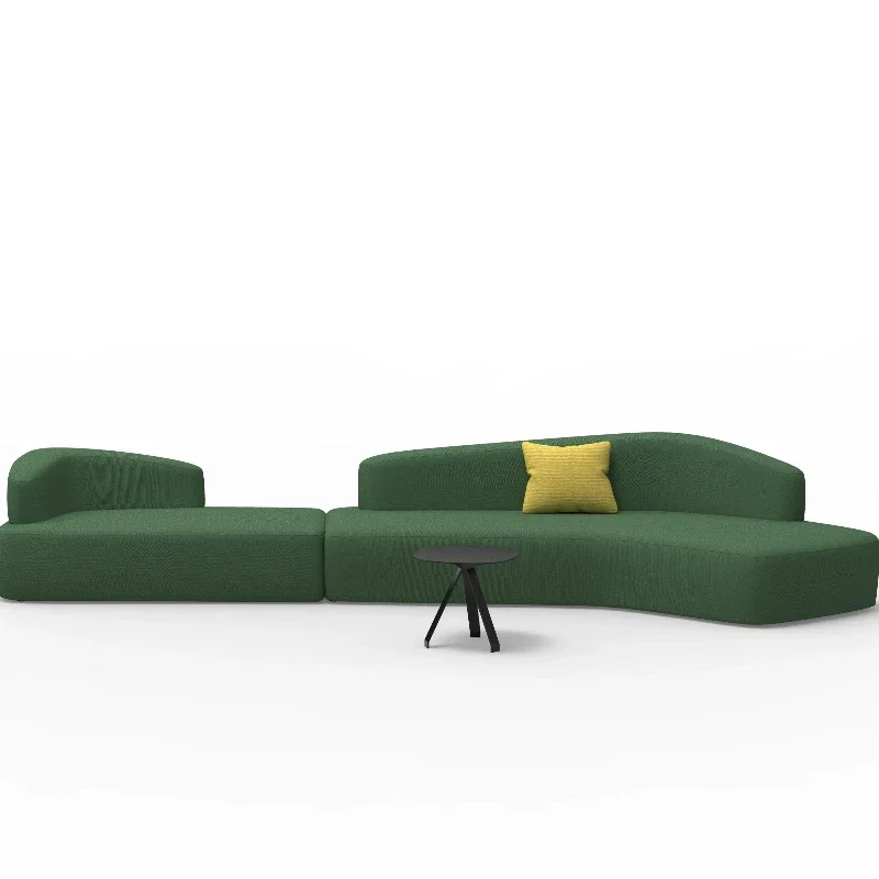 Modern simple solid wood sponge sofa set, living room cloth cover, new design office furniture