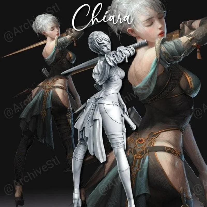 

Classical Girl Full Resin Figure Model Kit 1/24 Scale Unassembled Unpainted Toys