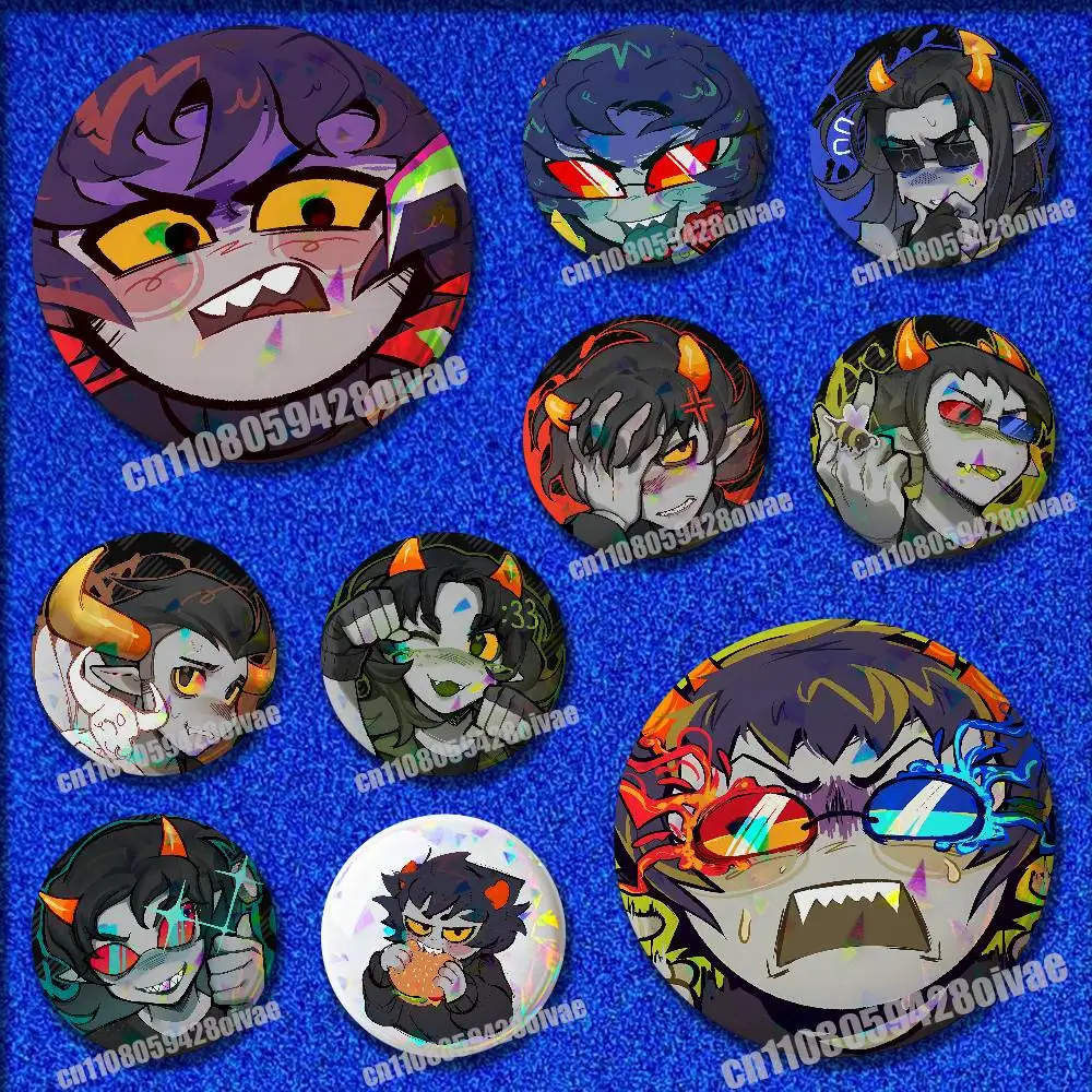 

H-Homestuck V-Vriska S-Serket Insignia Badge Cover For Round Pin Brooch Decoration 32mm 25mm 44mm 75mm 58mm