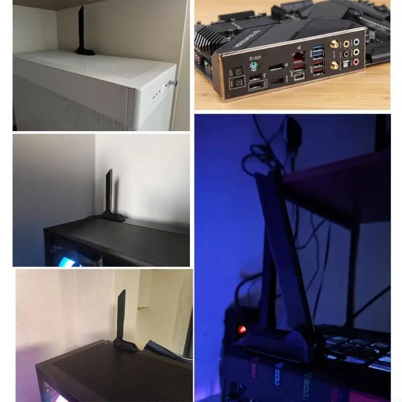 Antena 4X7E Wifi 2T2R tribanda 2,4G 6G para tarjeta red placa base ROG