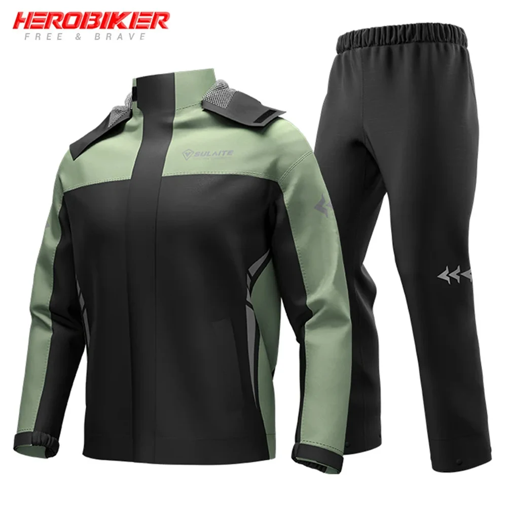 

Motorcycle Raincoat Set Waterproof Motorcycle Raincoat Suit Moto Raincoat Rain Coat Jacket Pants Biker Raincoats Cover Suits