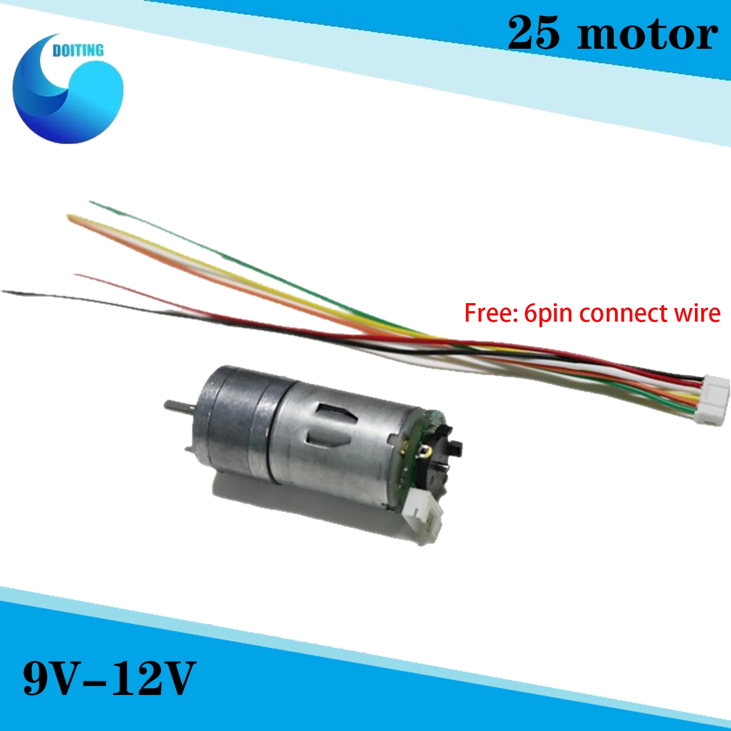 ブラシモーターM3.0,25,DC,9V,150rpm,hallセンサー付き,エンコーダ,高トルク