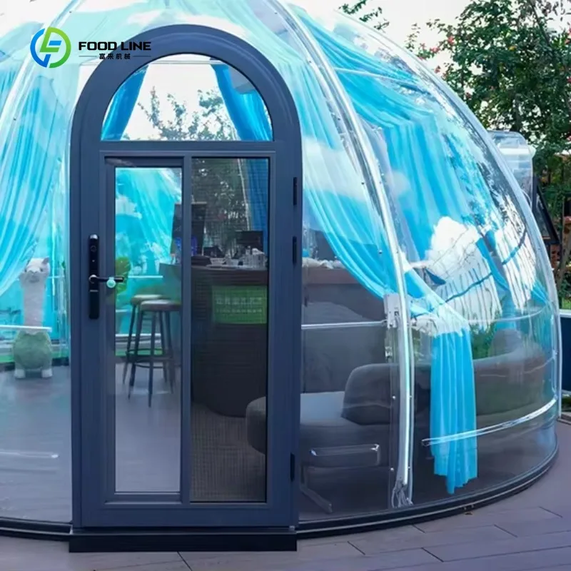 Detachable Transparent Dome House PC for Outdoor Exhibition Hotel with Bathroom Kitchen Aluminium Custom