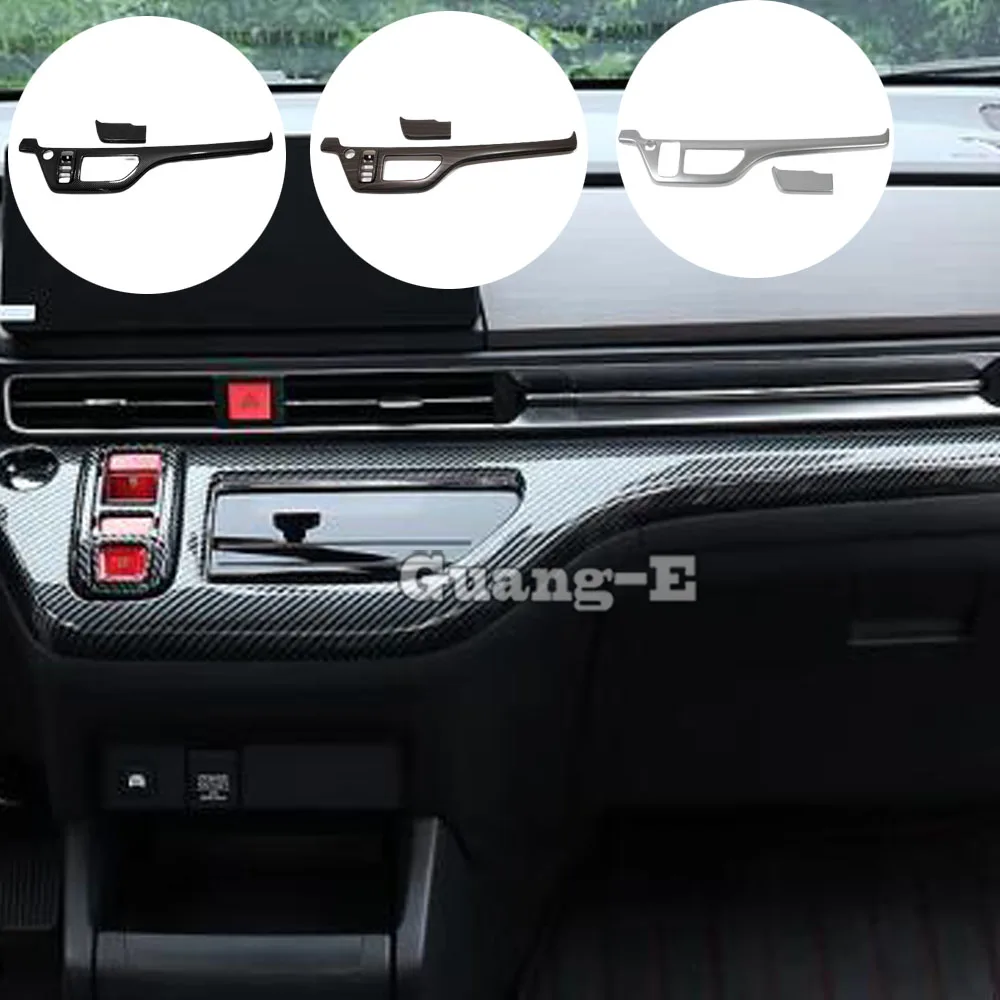 

For Honda Odyssey 2022 2023 2024 Center Console Trim Frame Co-Pilot Glove Box ABS Plastic Accessories Decoration Stickers 2Pcs
