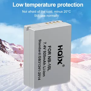 HQIX für Canon PowerShot G1X G3X G15 G16 SX40 HS SX50 HS SX60 HS CAMAIEN NB-10L BATTERAL Ladegerät 8 Hauptverkauf Batterie NB 10L - №8