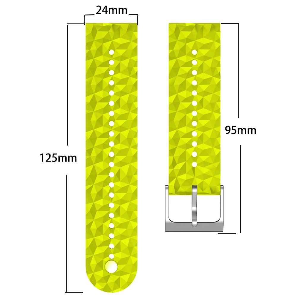 24 مللي متر في الهواء الطلق تنفس الرياضة سيليكون حزام الفرقة ل Suunto 7/ 9 /D5 المتقشف المعصم HR بارو ساعة ذكية استبدال الساعات