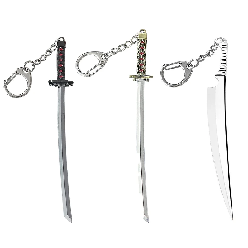 Bleekmiddel Animatie Strips Perifeer Speelgoed Zangetsu Bankai Hyourinmaru Metalen Hanger Sleutelhanger Actie Model Figuren Colletion