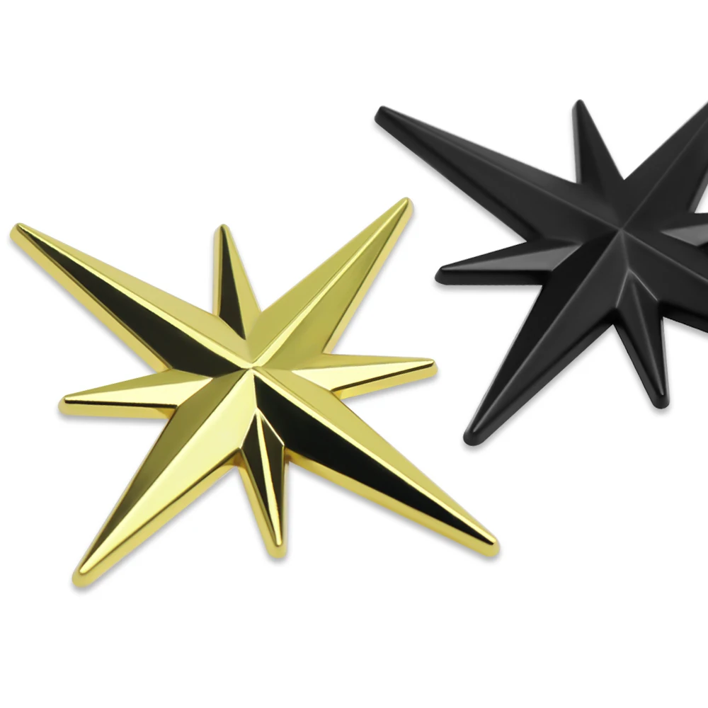 Car Styling 3D Metal Creative Guide Star North Polaris Decoration Sticker Trunk Fuel tank Cap Decal Motorcycle Accessories