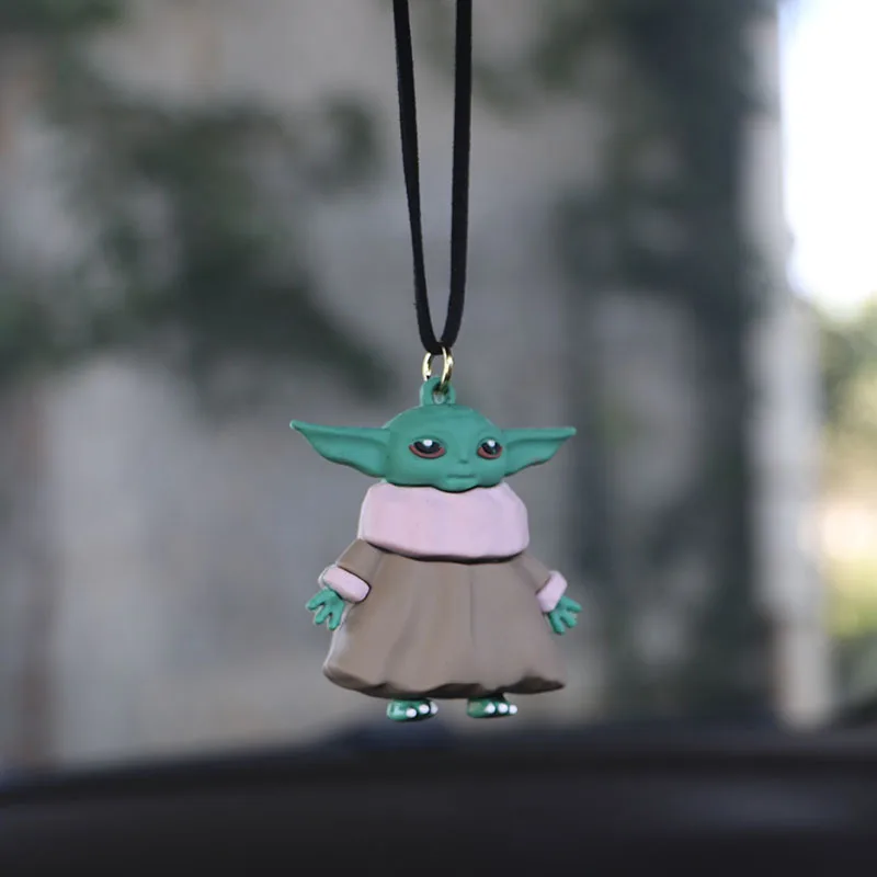 Cartoon Disney Animation cutness Strong Baby Yoda Pattern collana con ciondolo collana con catena in resina epossidica gioielli