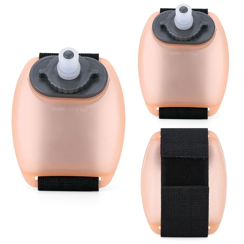 1pc 200ml/7oz Sports Wrist Silicone Water Bottle Run Fishing Fold Marathon Supply Tools Ride Hiking Bodybuilding Outdoor Camping view 2