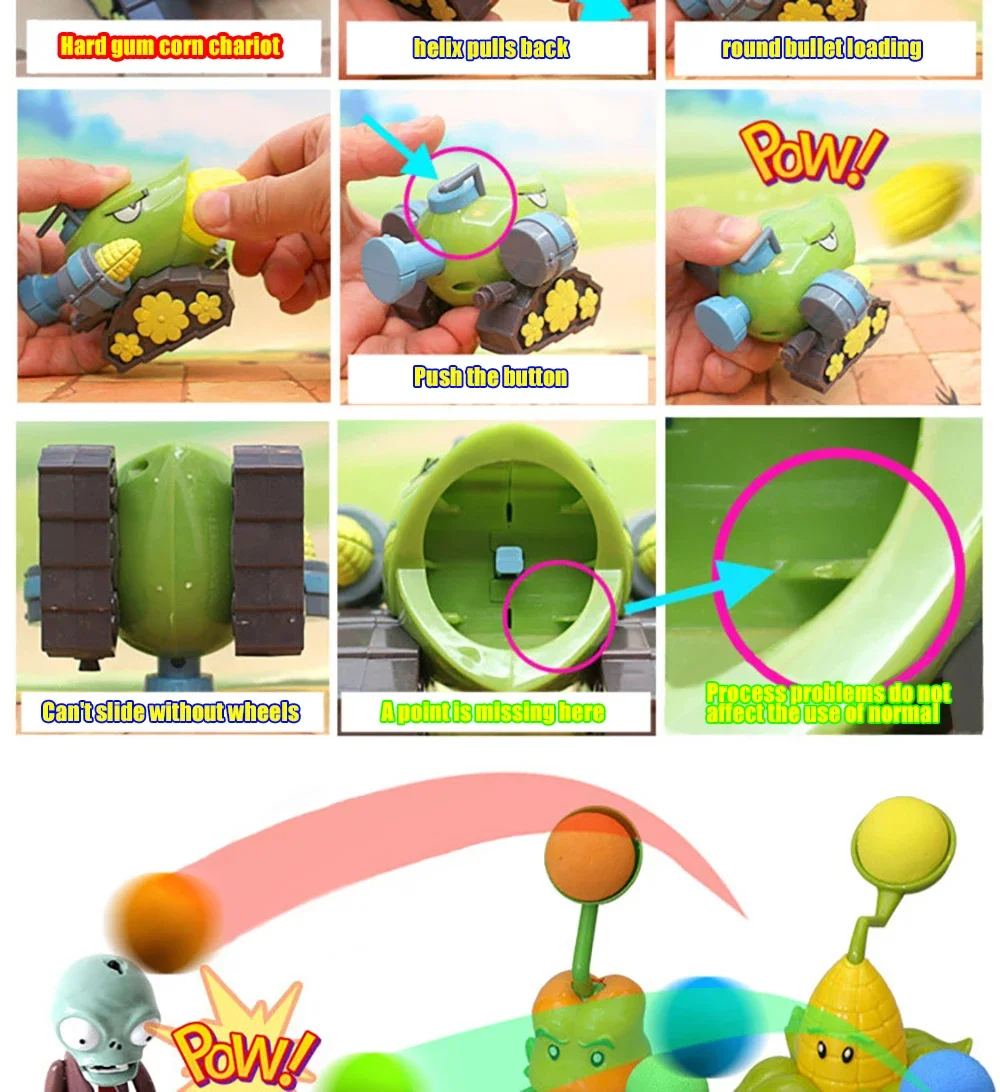 PLANTS VS ZOMBIES PVZ Pea Shooter Boss Actionfigur Modell Spielzeug Puppen Schießen Dave Allstar Spielzeug Kinder Geschenke für Jungen – Detail 6