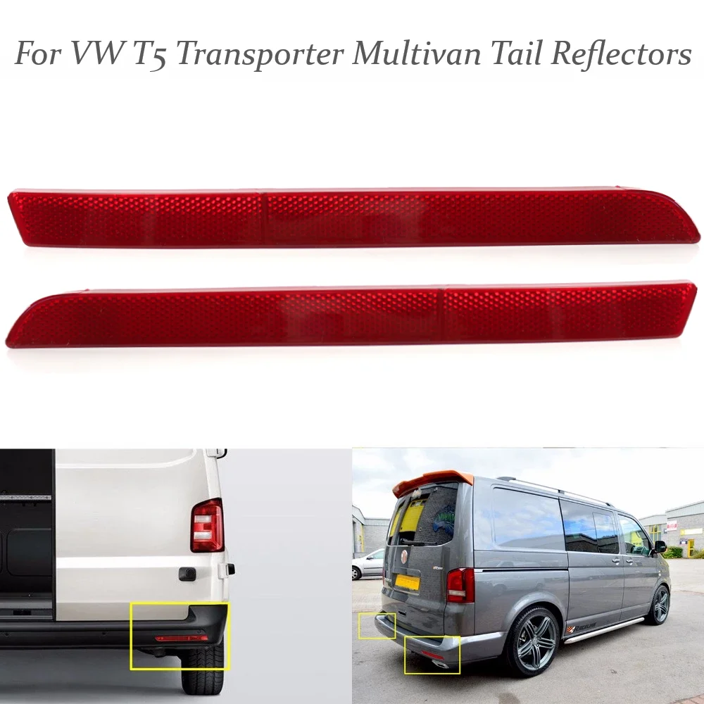 

1 пара, Красный отражатель заднего бампера для VW Transporter T5 2011-2016 7E0945105 7E0945105A 7E0945106 7E0945106A