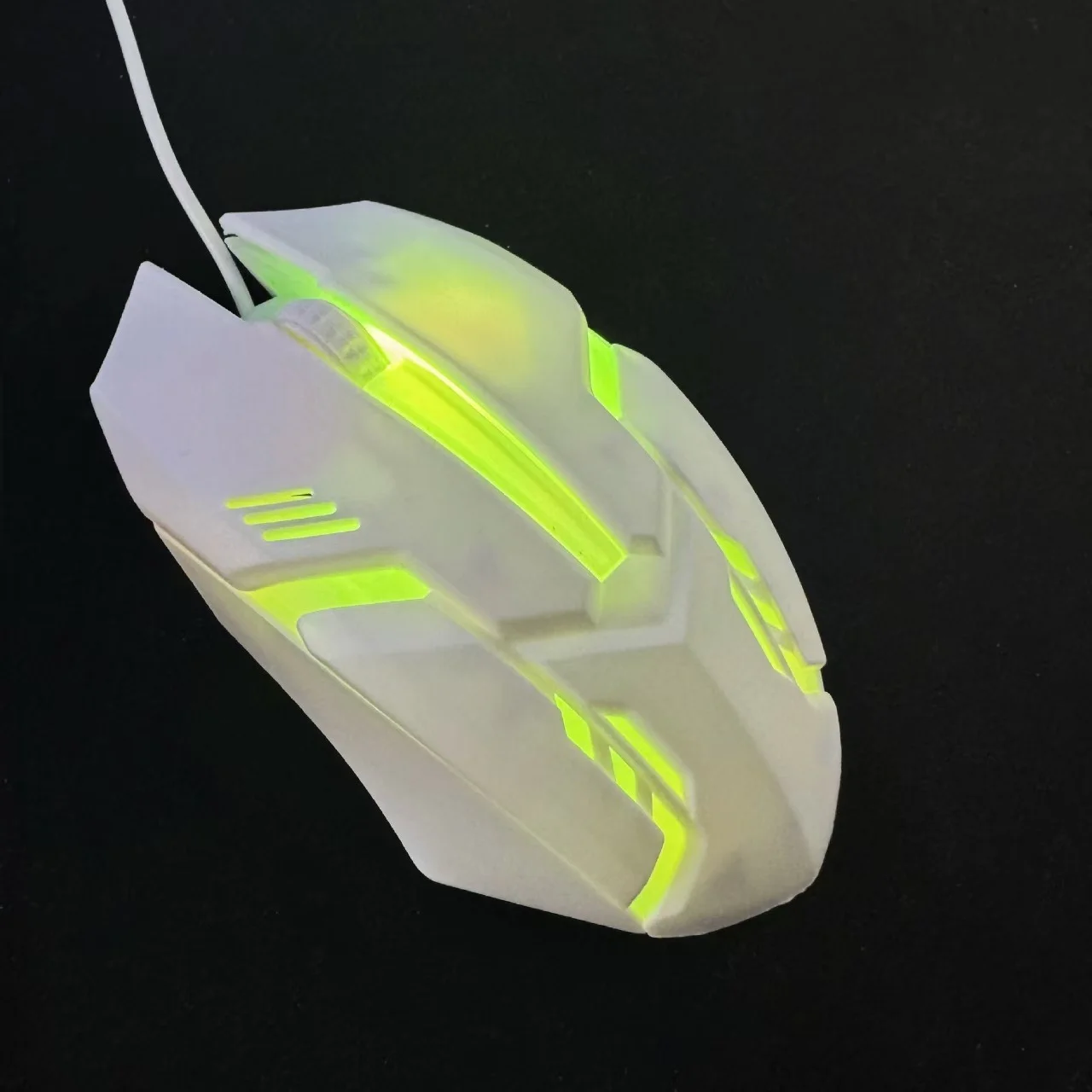 Colorful LED Backlit Wired Gaming Mouse USB Plug Play 1200 DPI Ergonomic Esports Computer Mice for Desktop Notebook