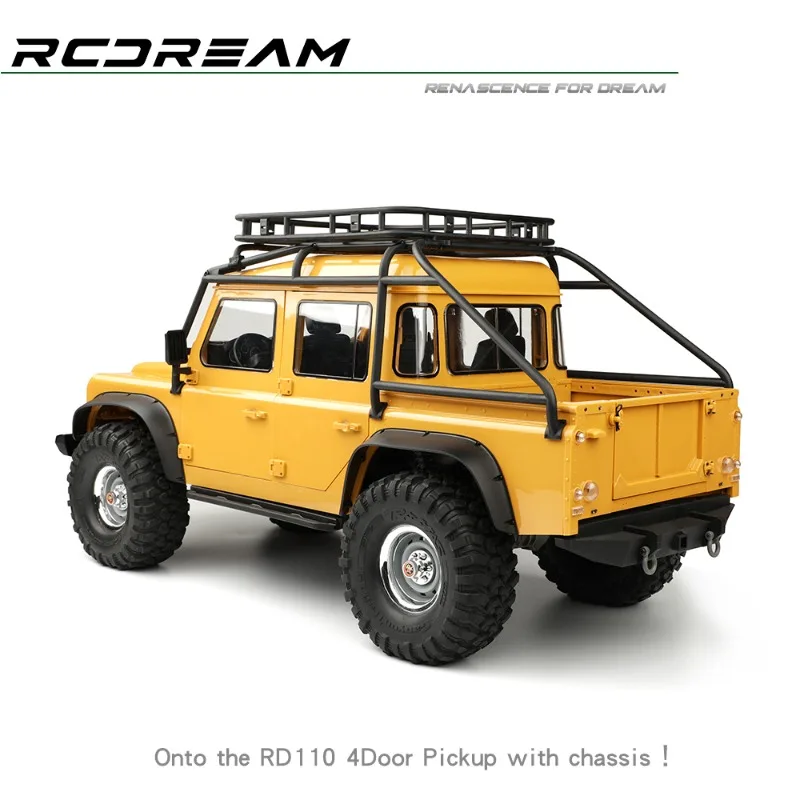 Pickup Roll Cage Luggage Rack for 1/10 RC Crawler Car RD110 SCX10 RC4WD D90 90046 TRX4 Land Rover Defender Upgradeds Accessories