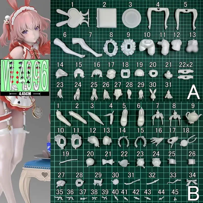 

(in Stock) (W_4996) 1/7 Original Character Rina/risa Bunny Girl Unpainted Unassambled Resin White Model Kit Gk Figure