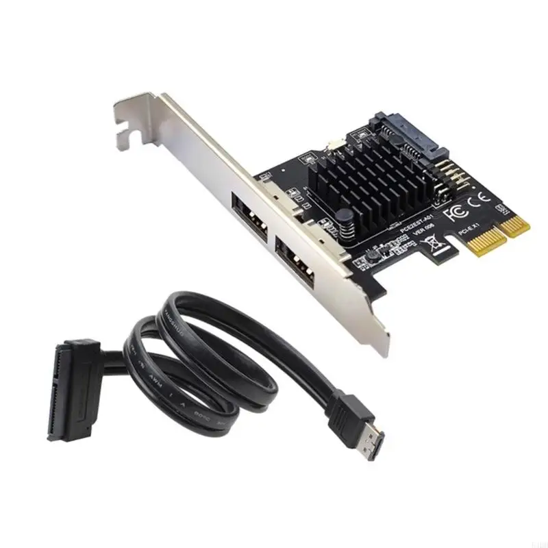 

54DD Desktop PCI-E для питания ESATA+USB Card Card 6G Адаптер карта жесткий диск Pesata