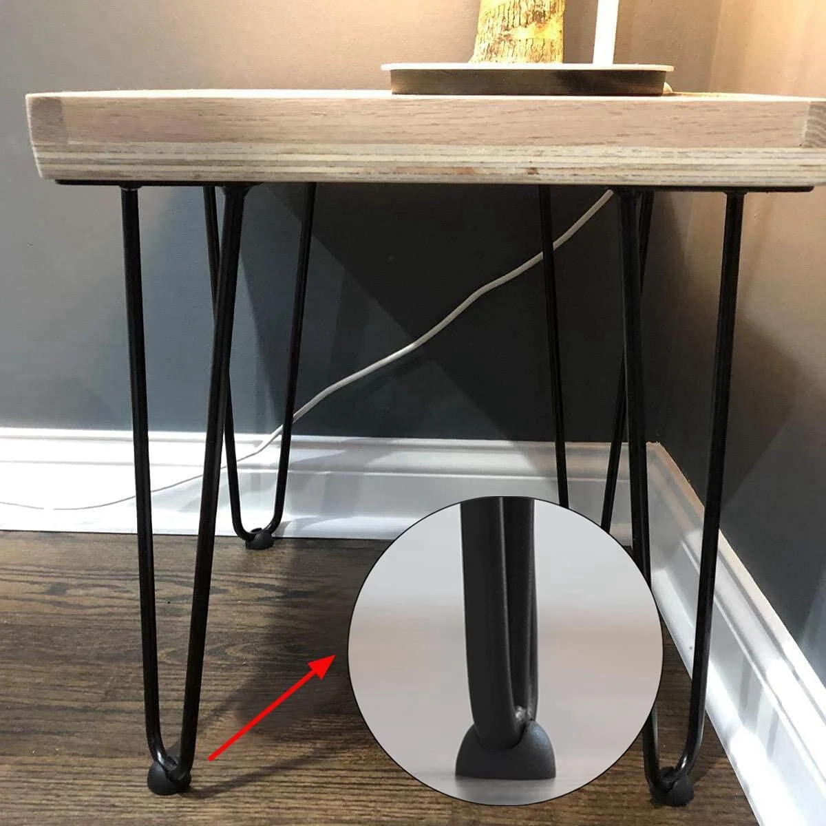 A68P-10 PCS Hairpin Leg Protector Feet Metal Coffee Table Leg Feet For 10-12Mm Hairpin Table Legs DIY Furniture Supplies