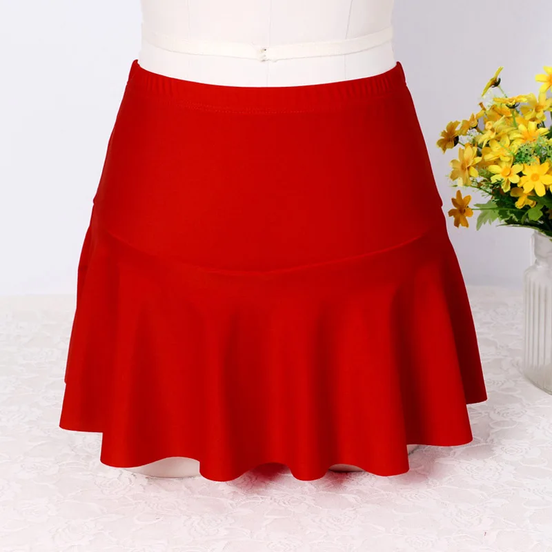 

High Waist Women's Swimsuit Separate orts Skirt Bikini Thermal Spring Classic Pleated Blue Red Bla Piece Swimsuit