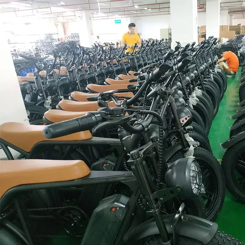 EU Warehouse In Stock Fat Tire Electric Bike 20inch Off Road E bike Price 750W Motor 15ah Battery Beach Cruiser Electric Bicycle