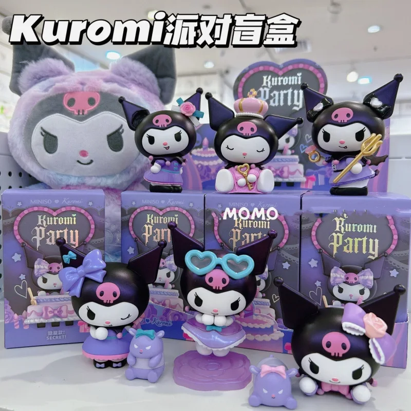 

Kuromi Blind Box Birthday Party Series Birthday Gifts Trendy Figurines Desktop Ornaments Toys Mysterious Boxes Collection Dolls