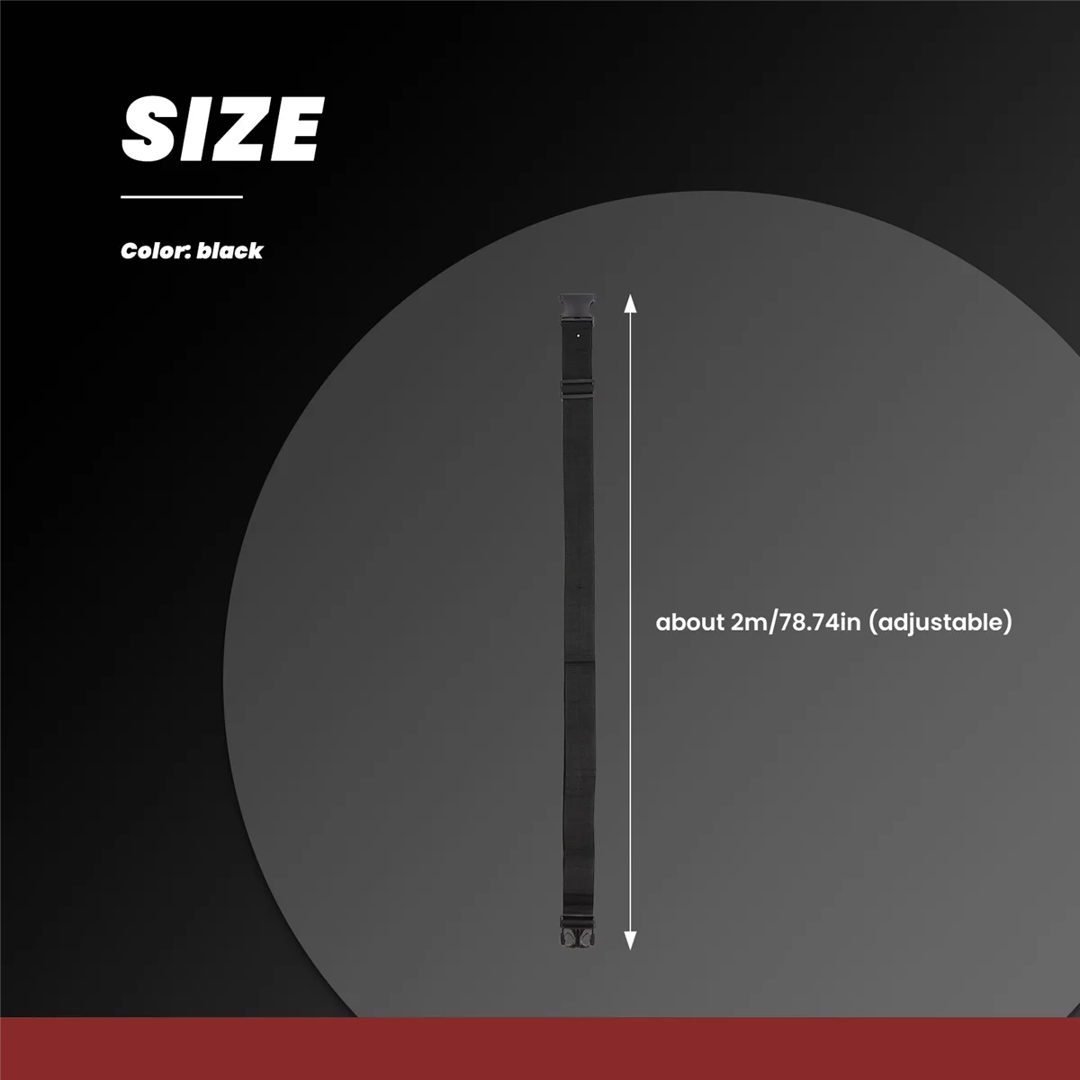 FZFZ 荷物ベルト ストラップ ベルト コード ロープ ブラック スーツケース トラベルバッグ用 2M