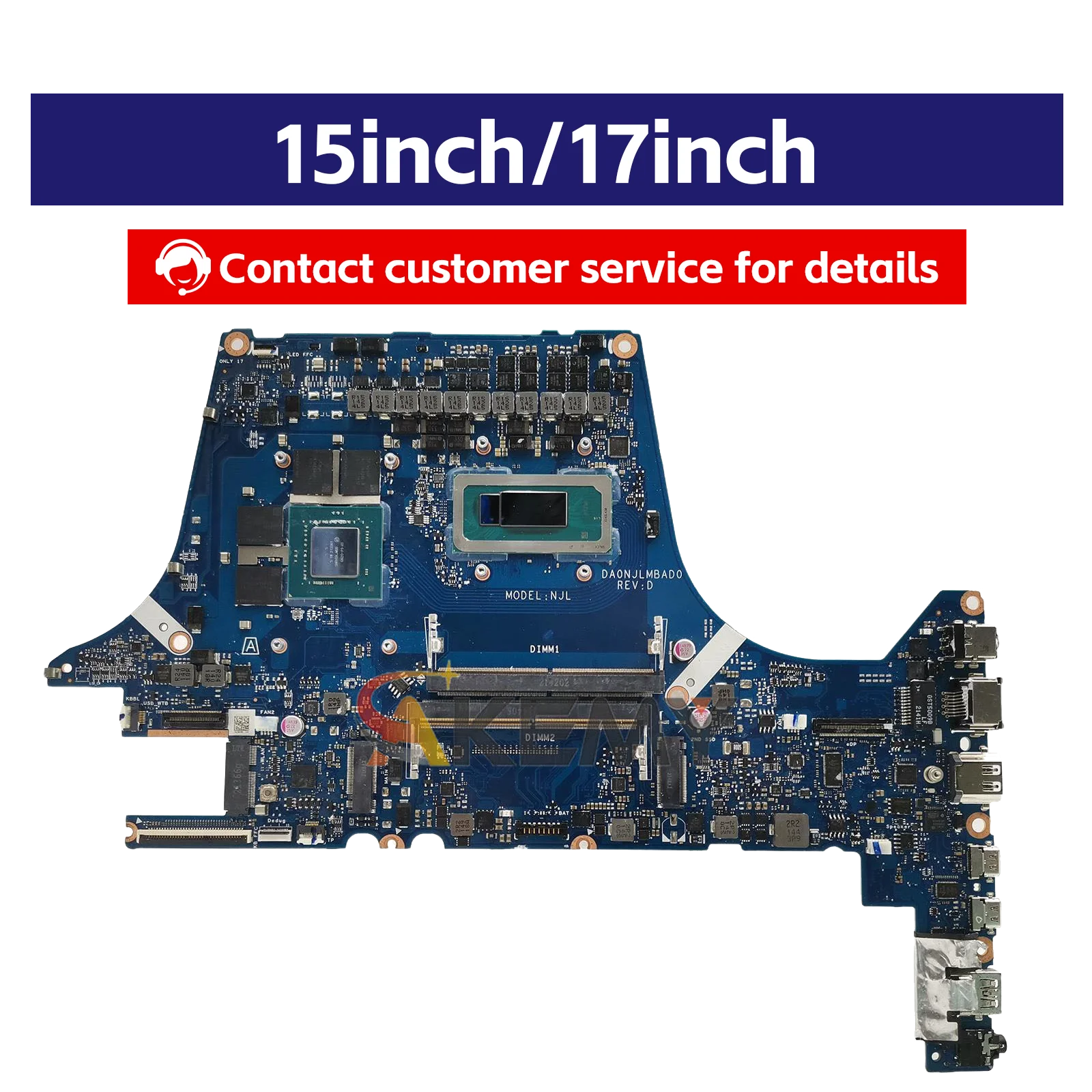 DA0NJLMBAD0 Laptop Motherboard W/ 12th Gen i5 i7 i9 RTX3050 3050Ti For ASUS TUF Gaming FX507ZC FX507ZE FX507Z FX507ZF Mainboard