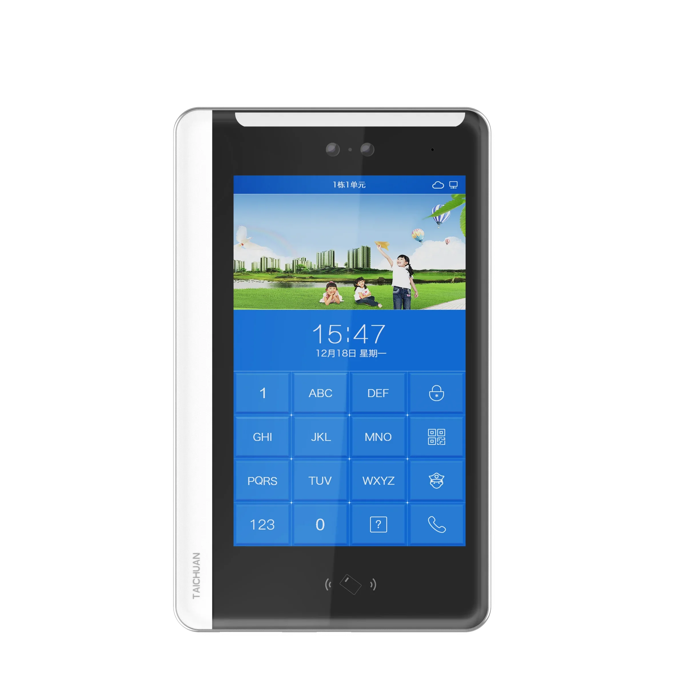 TCP/IP Video Doorphone for Multiple Apartment Intercom, 10 Inch Indoor Monitor, Compatible with Tuya Smart App