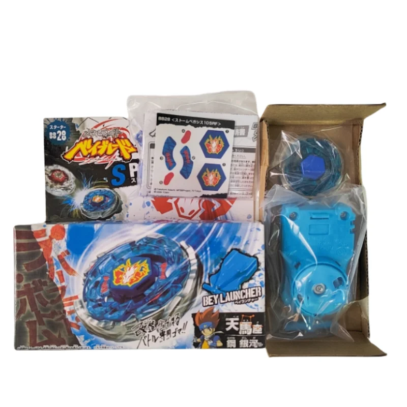 Takara Tomy beyscollector Metal Battle Fusion Top BB28 SPEGASIS 105RF Hybrid Wheel with BEY Launcher