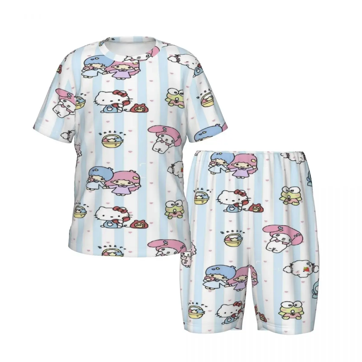 

Sanrio New Summer Plus Size 4XL Pajamas Set for boys girls Nightwear