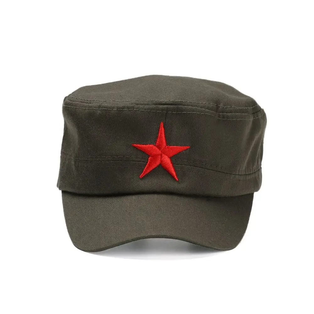 Casual Sports Cotton Adjustable Hat Red Star Sun Hats Fashio