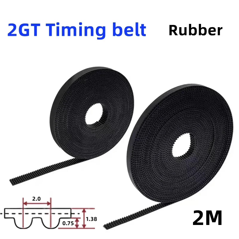 1m/2m/5m/10m/lot GT2-6/10mm Open Timing Belts Width 6mm/10mm 2GT Belt Rubber Aramid Fiber Cut To Length for 3D Printer Wholesale