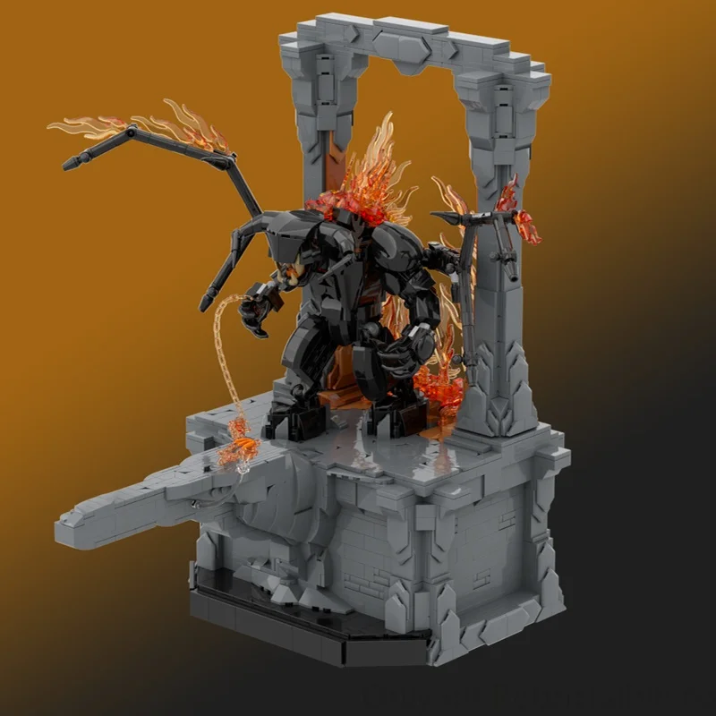 2375 قطعة MOC Balrog Durin S Bane نموذج اللبنات هدية الكريسماس العمارة اللعب تجميع لتقوم بها بنفسك فكرة التعليم الطوب الاطفال #3