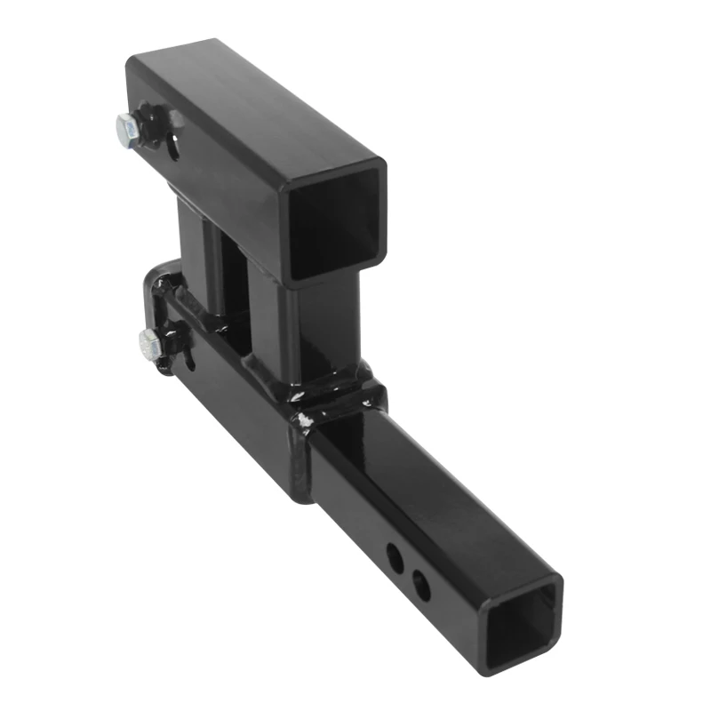 Dual 2-inch Extension Receiver trailer hitch for use trailer arm install