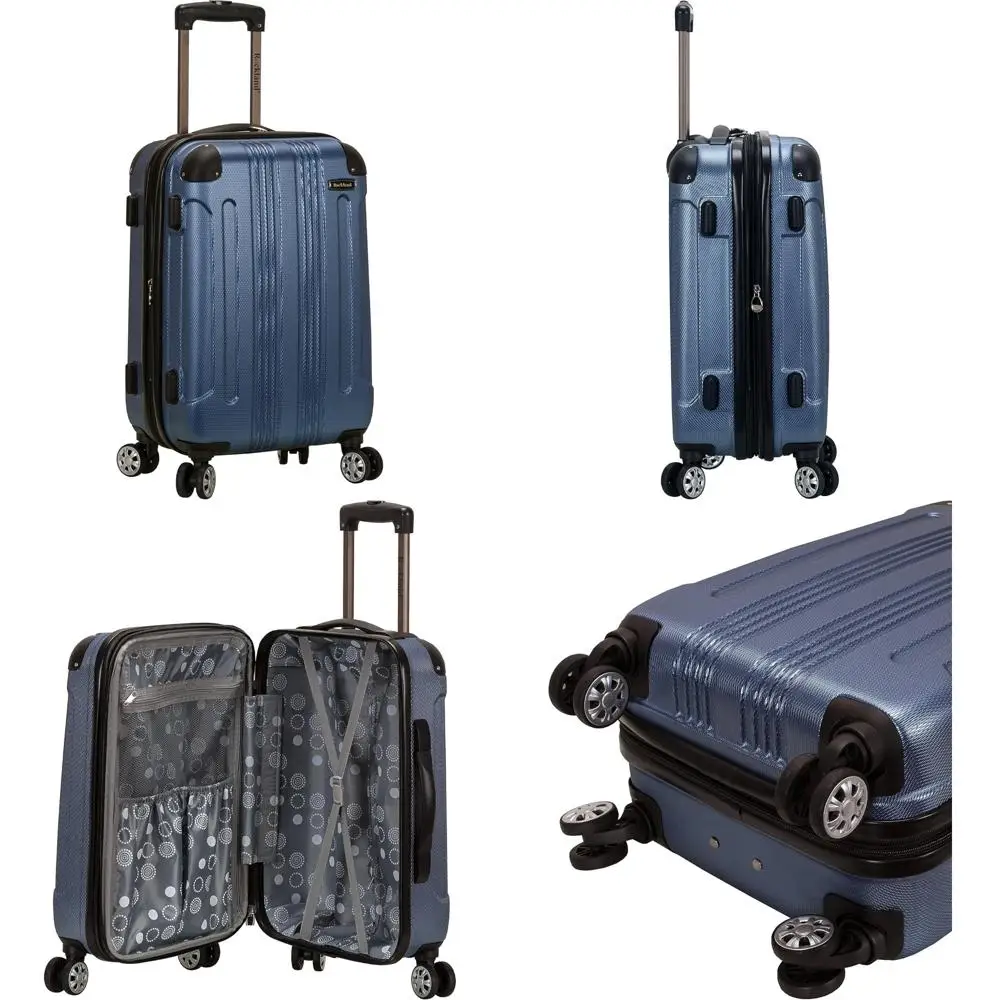 

expandable hardside spinner luggage, blue, 20-inch carry-on