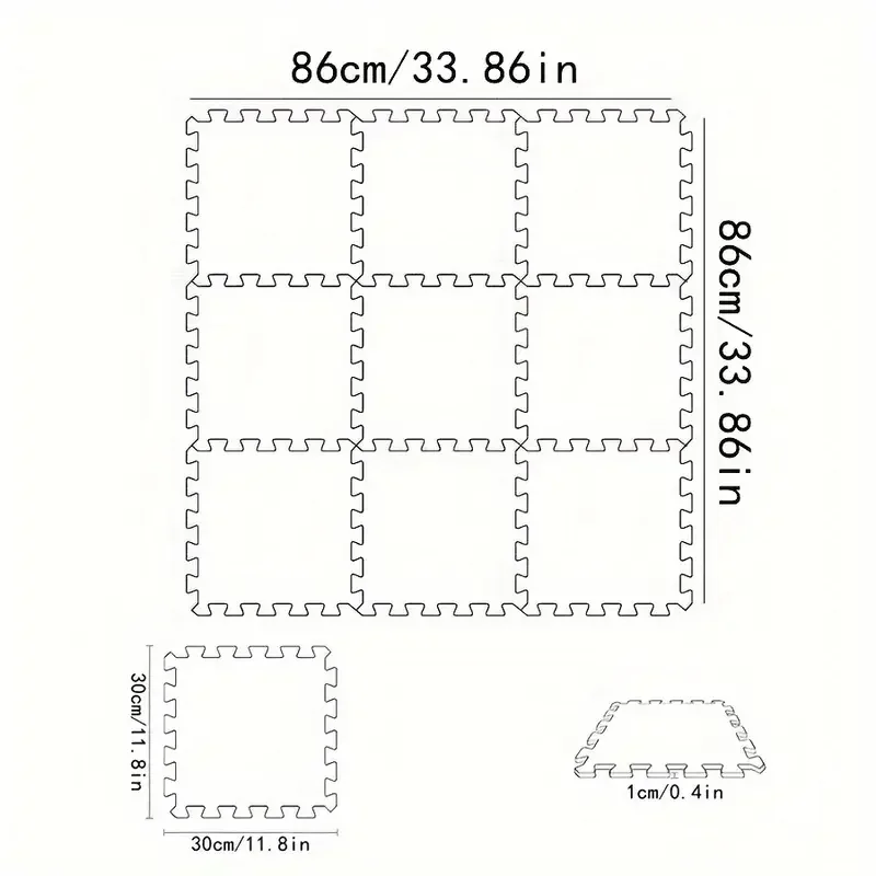 Baby Play Mat EVA Foam Interlocking Anti-Slip Sports Rug Family Children's Room Game Puzzle Carpet Anti-fall Carpet Baby Toys