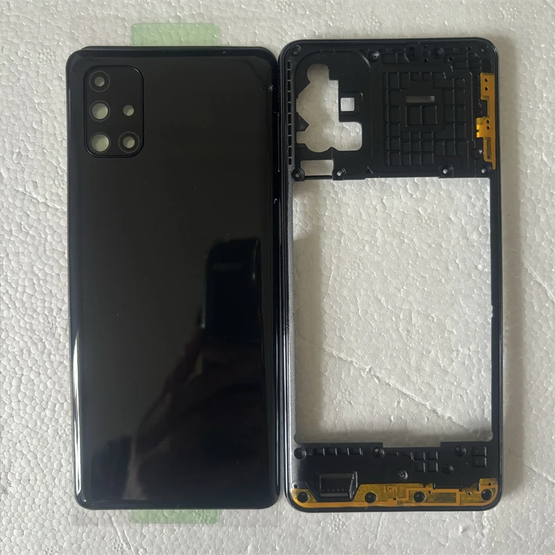 

Горячая продажа для Samsung Galaxy M51 M515F, полный корпус, средняя рамка + задняя крышка аккумулятора, крышка задней двери с объективом камеры + SIM-лоток
