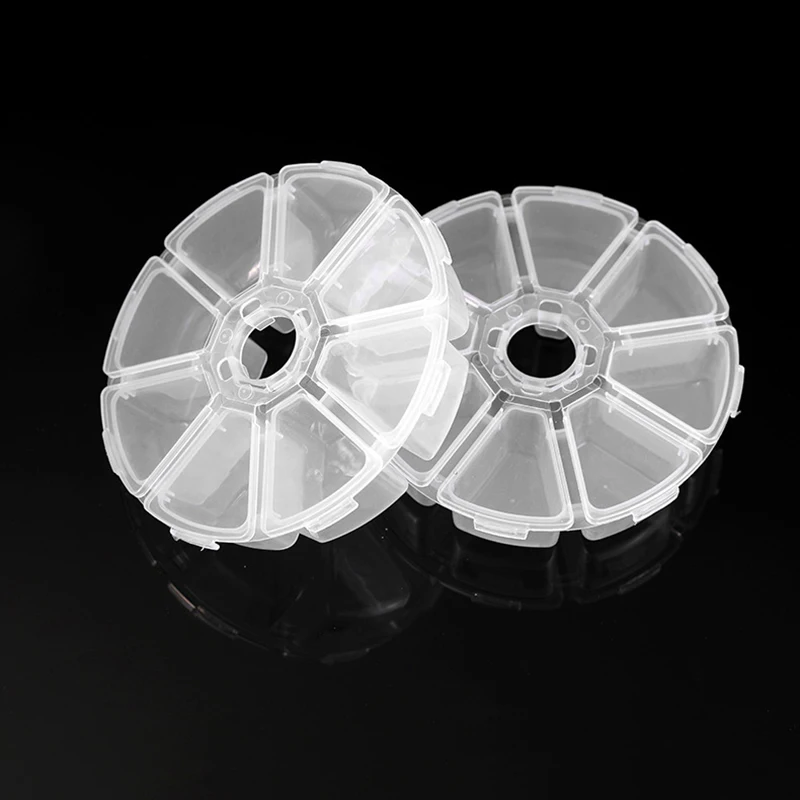 8 Grid Nail Art Decorations Storage Box Gems Empty Case Organizer Rhinestones Beads Slices Compartments Container