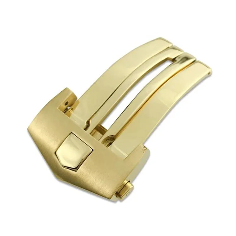 Solid Stainless Steel Folding Clasps for TAG Heuer 18mm 20mm Watchband Buckles Silicone Leather Strap Clasp Watch Accessories