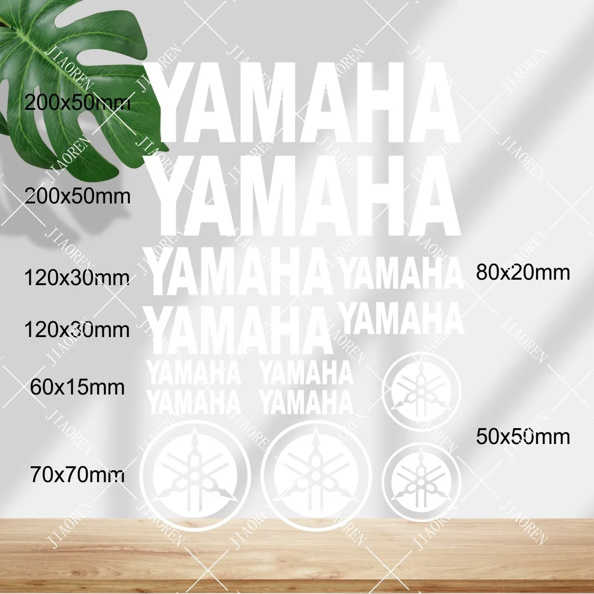 

Christmas Vinyl YAMAHA Sticker Logo Motorcycle Tank Helmet Car Bike White Decal Kit #2