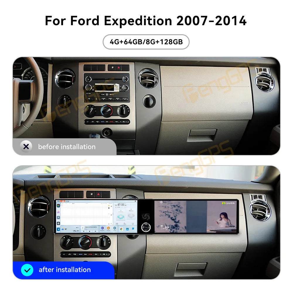 For Ford Expedition 2007-2014 Android Car Radio Multimedia Video Wireless Carplay Autoradio Stereo GPS Navigation Head Unit