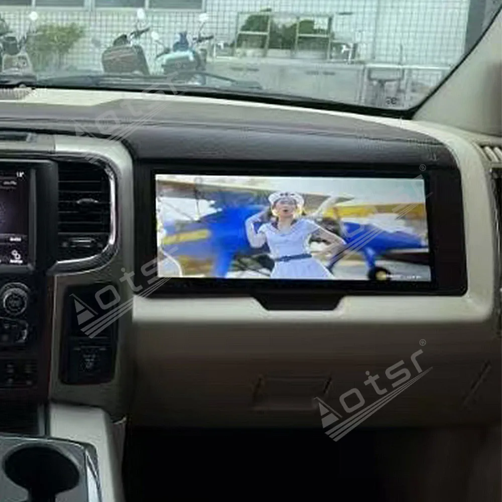 سيارة مساعد الطيار شاشة راديو السيارة Carplay أندرويد 13 ل دودج رام 2013-2018 الركاب الترفيه شاشة مشغل فيديو الوسائط المتعددة